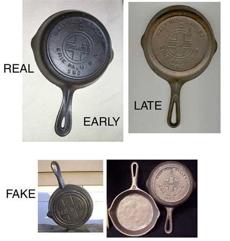 The earlier skillets were differently. . Fake griswold cast iron